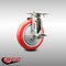 Service Caster 5 Inch 316SS Red Polyurethane Wheel Swivel Top Plate Caster with Brake SCC SCC-SS31620S514-PPUB-RED-TLB - alternate 3